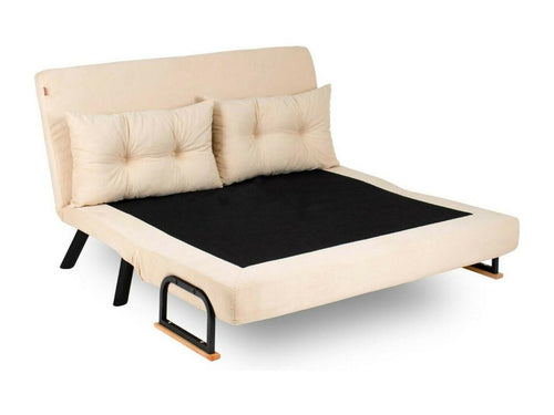2-seater convertible sofa in fabric. Practical furniture.