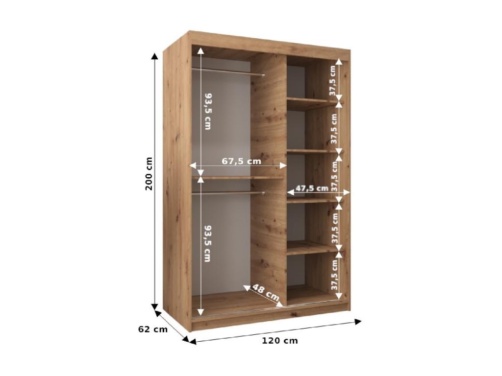 Wardrobe - Silver/Beige/White