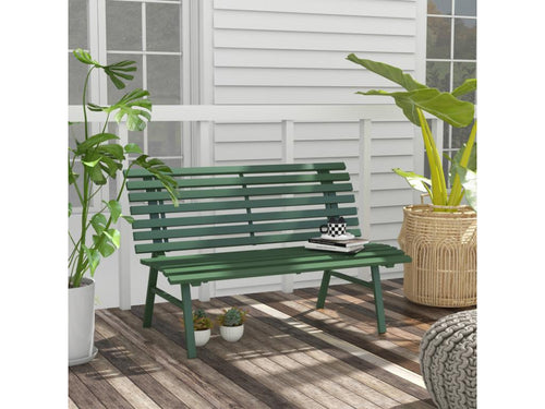Olive Green 2-Seater Garden Bench