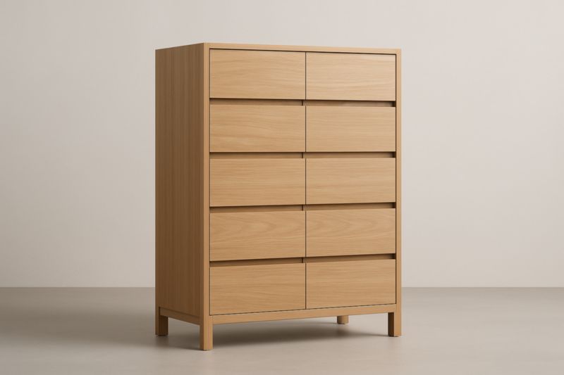 Chest of drawers with 10 drawers, H120×W90×D45 cm