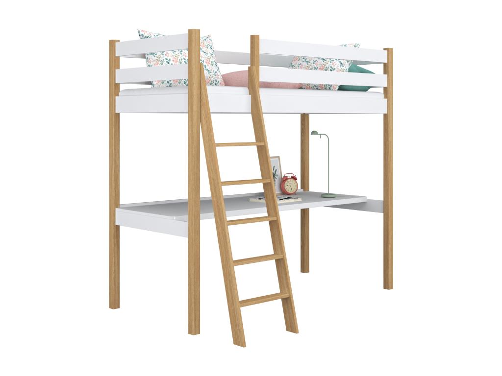 Loft Bed - White/Brown