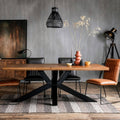 Pier Import Dining Table, Wood and Metal, Cross Legs, 200 cm, OKA