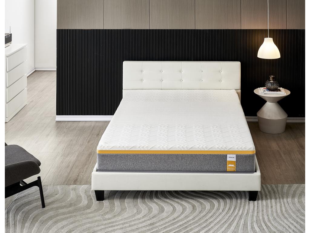 Mattress + Bed Set with Headboard 140*200 Cm, Yspilon Firm 28cm Thick